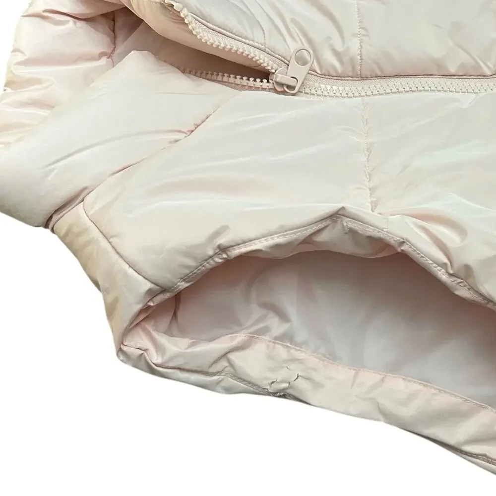 NWT Gianni Bini GB Girls Sz Xl Light Pink Quilted Puffer Vest Sleeveless Jacket
